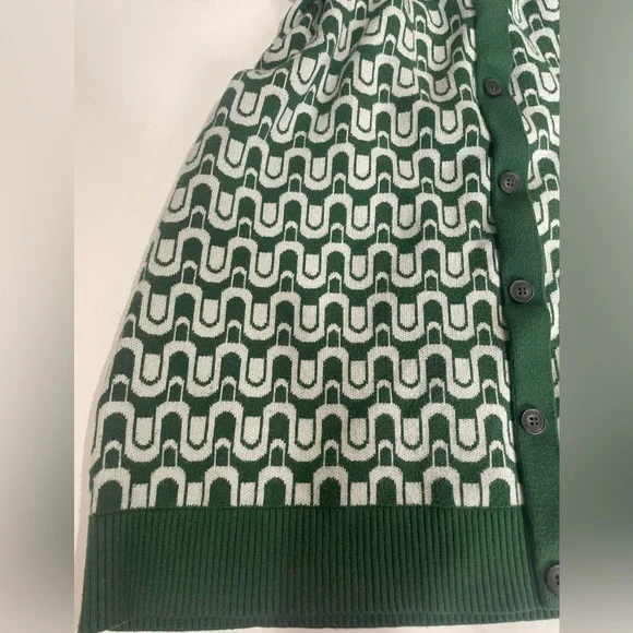 Maeve Short-Sleeve Collared Button-Front Knit Mini Dress Size L - Picture 15 of 15